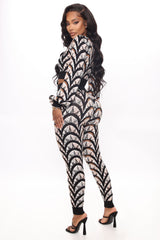 Don't Try So Sweater Pant Set - Black/combo