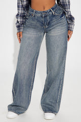 Jaydah Non Stretch Straight Leg Jeans - Vintage Wash