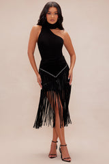 Suede Nashville Mini Skirt - Black