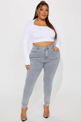 Shape Up Sculpting Stretch Skinny Jeans - Grey
