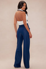 Melinda Denim Tweed Pant Set - Denim