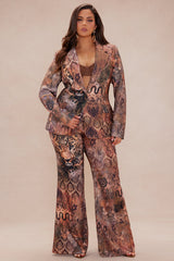 Exotic Suit Set - Brown Combo