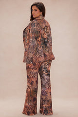 Exotic Suit Set - Brown Combo
