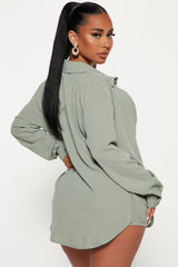 Casual Brunch Short Set - Sage
