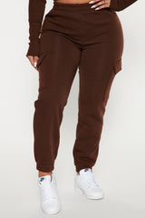 Let's Relax Jogger Sweatpants - Chocolate