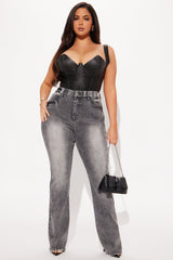 Tall She Stands Out Tummy Control Bootcut Jeans - Grey