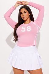 Number One Player Long Sleeve Tee - Pink