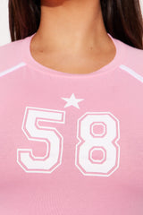 Number One Player Long Sleeve Tee - Pink