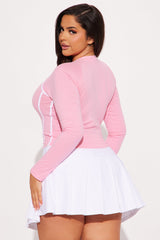 Number One Player Long Sleeve Tee - Pink