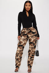 Like A Boss Camo Cargo Jogger - Brown/combo