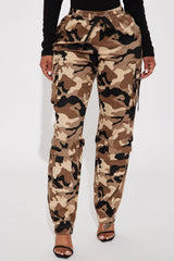 Like A Boss Camo Cargo Jogger - Brown/combo