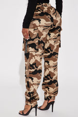 Like A Boss Camo Cargo Jogger - Brown/combo