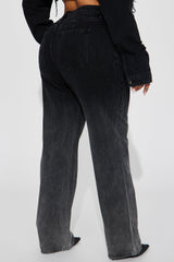 Onyx Ombre Non Stretch Straight Leg - Black Wash
