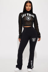Raiders Halftime Show Crop Top - Black
