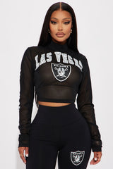 Raiders Halftime Show Crop Top - Black