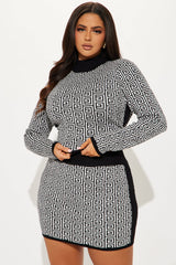 Neema Sweater Skirt Set - Black/combo
