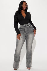 She Stands Out Tummy Control Bootcut Jeans - Grey