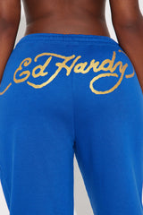 Tiger Lotus Ed Hardy Pant - CobaltBlue