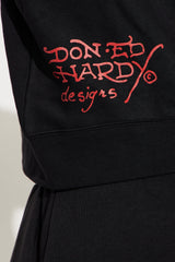 Ed Hardy NYC Zip Front Hoodie - Black