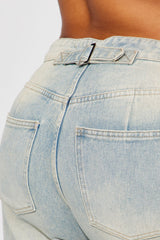 Peace Of Mind Tinted Baggy Jeans - Light Wash