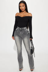 She Stands Out Tummy Control Bootcut Jeans - Grey
