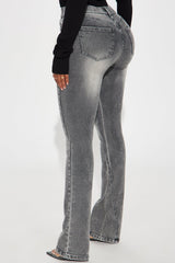 She Stands Out Tummy Control Bootcut Jeans - Grey