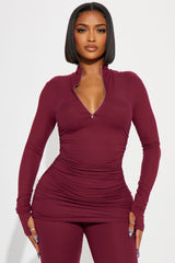 Deep Love Legging Set - Burgundy