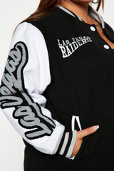 Las Vegas Raiders Letterman Jacket - Black/White