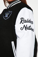 Las Vegas Raiders Letterman Jacket - Black/White