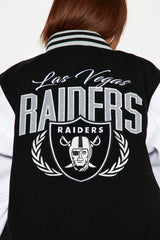 Las Vegas Raiders Letterman Jacket - Black/White