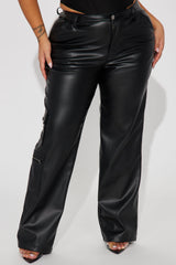 Long Rides Faux Leather Pant - Black