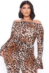 Feline Sexy Matching Set - Brown/combo