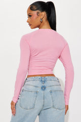 Number One Player Long Sleeve Tee - Pink