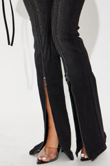 Tall Not So Basic Stretch Zipper  Bootcut Jeans - Black