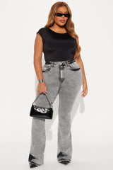 Kaylor High Stretch Flare Jeans - Black Wash
