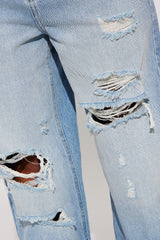 On Trend 90's Baggy Jeans - Light Wash