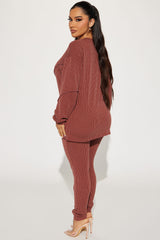 Lounge Vibes Legging Set - Brown