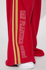49ers Second Half Come-Back Wide Leg Pant - Red