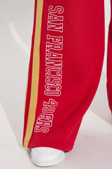 49ers Second Half Come-Back Wide Leg Pant - Red