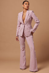Bella Embellished Pant - Mauve