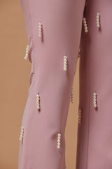 Bella Embellished Pant - Mauve