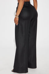 Always On The Go Wide Leg Trouser Pant - Black