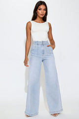 Keep In Line Trouser Jeans - Blue