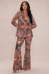 Exotic Suit Set - Brown Combo
