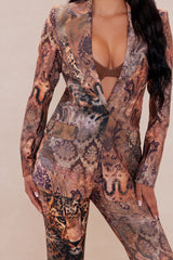 Exotic Suit Set - Brown Combo