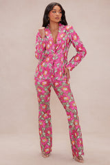 Maura Embroidered Pant - Pink/combo