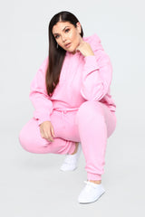 Stole Your Boyfriend's Oversized Jogger - Pink