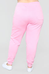 Stole Your Boyfriend's Oversized Jogger - Pink