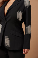 Marissa Pant Suit Set - Black