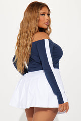 LA Angels Off Shoulder Top - Navy